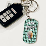 Best Dad By Par - Golf gift for dad, him, boyfriend, husband, grandpa - Personalized Stainless Steel Keychain