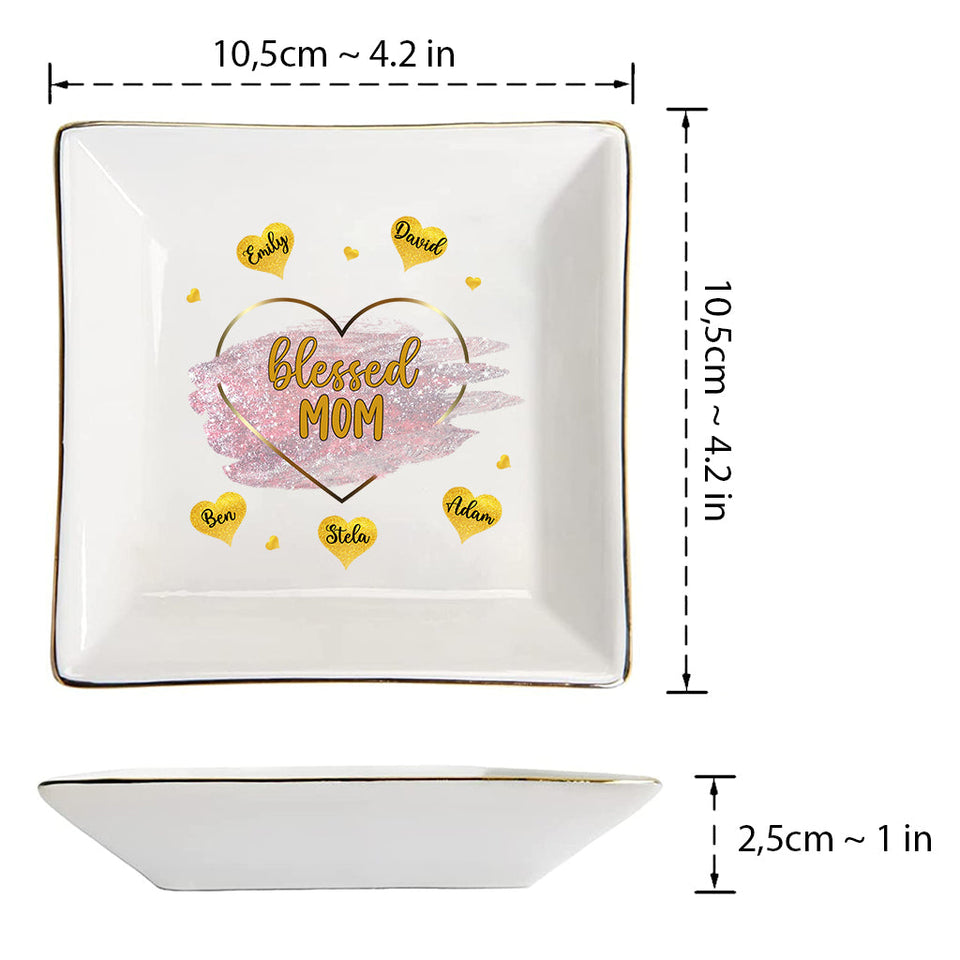 Blessed Grandma - Gift for mom, grandma - Personalized Jewelry Dish
