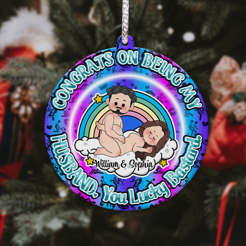 Congrats On Being My Husband - gift for boyfriend, girlfriend - Personalized Ornament