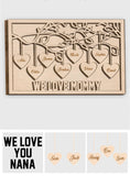 We Love You Mommy/ Nana/ Grandma - Personalized Mother 2 Layered Wood Sign / Wood Plaque