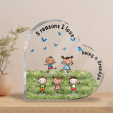 Love Being A Grandma - Gift for grandma, mom, aunt, grandpa - Personalized Custom Shaped Acrylic Plaque