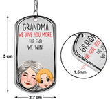 Dad I Love You More - Gift for dad, grandma, grandpa, mom, uncle, aunt - Personalized Stainless Steel Keychain