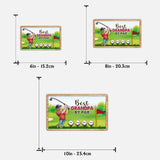 Best Grandpa By Par - Personalized Golf 2 Layered Wood Sign / Wood Plaque