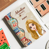 Collect Momments Not Things - Travelling gift for mom, daughter, granddaughter, wife, girlfriend, friend - Personalized Passport Holder