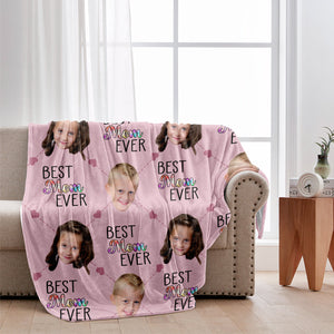 Best Grandma Mom Ever - Gift for grandma, mom, grandma - Personalized Blanket