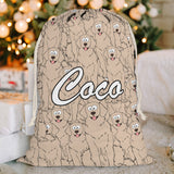 Funny Dog Cat Faces For Pet Lovers - Personalized Cat Drawstring Tote Bag