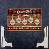 Grandkids Make Life More Grand - Personalized Grandma 2 Layered Wood Sign / Wood Plaque