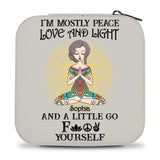 I’m Mostly Peace Love And Light - Personalized Yoga Jewelry Box