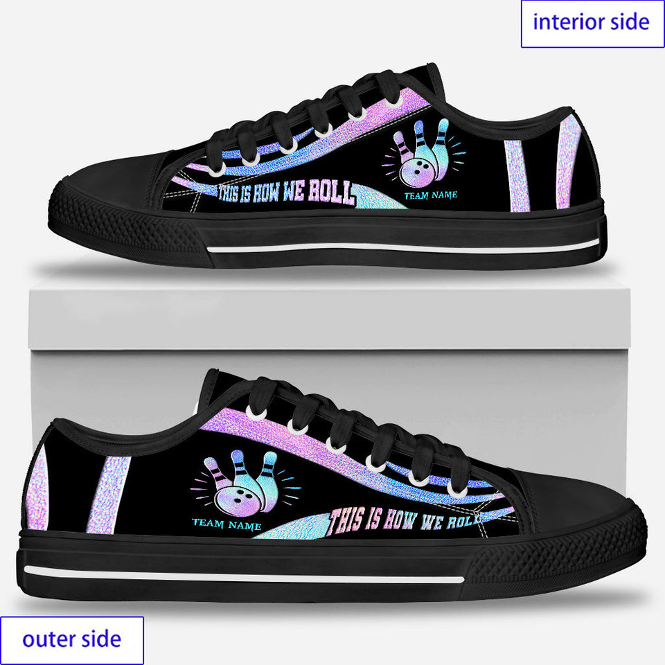 This Is How We Roll - Personalized Bowling Low Top Shoes