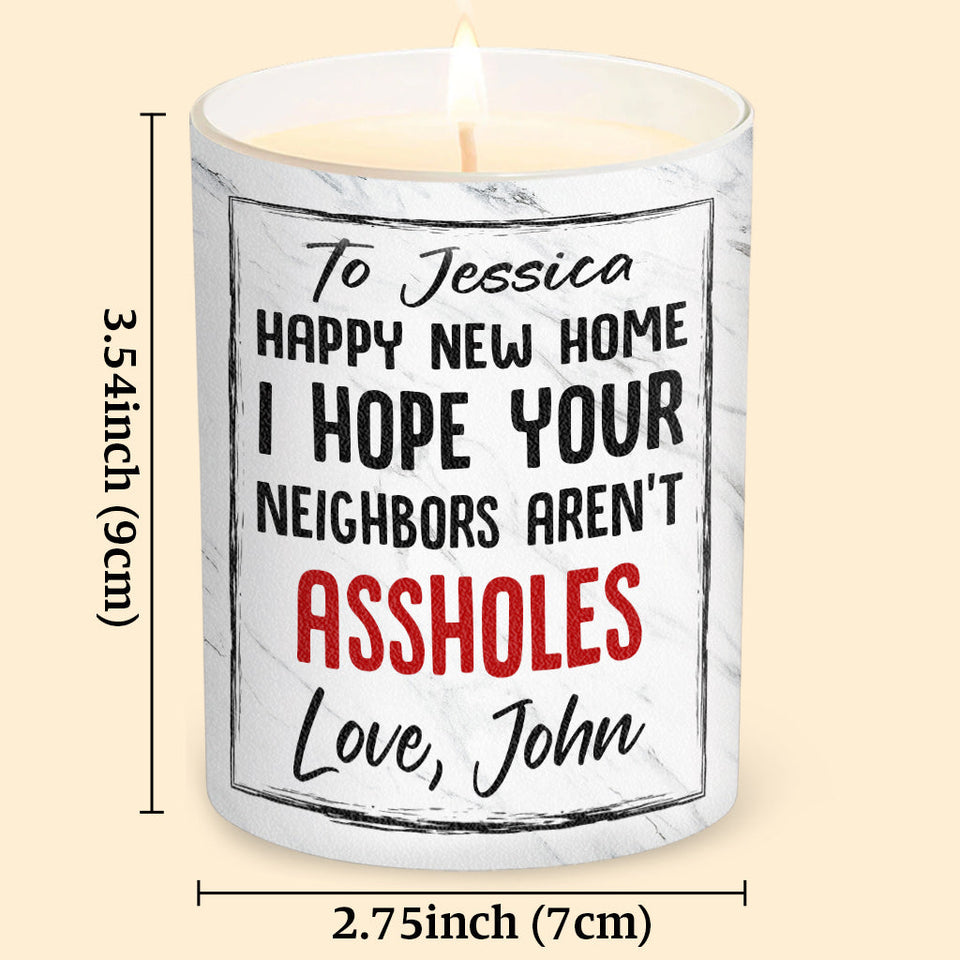 Congrats On Your New House - Personalized Housewarming Candle With Wooden Lid