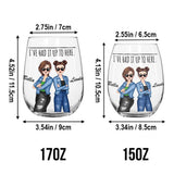 I've Had It Up To Here - Bestie gift for sister, friend, mom - Personalized All Over Wine Glass