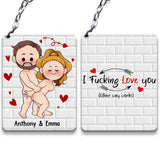 I Just Want You To Be Happy - Couple gift for husband, wife, boyfriend, girlfriend - Personalized Keychain