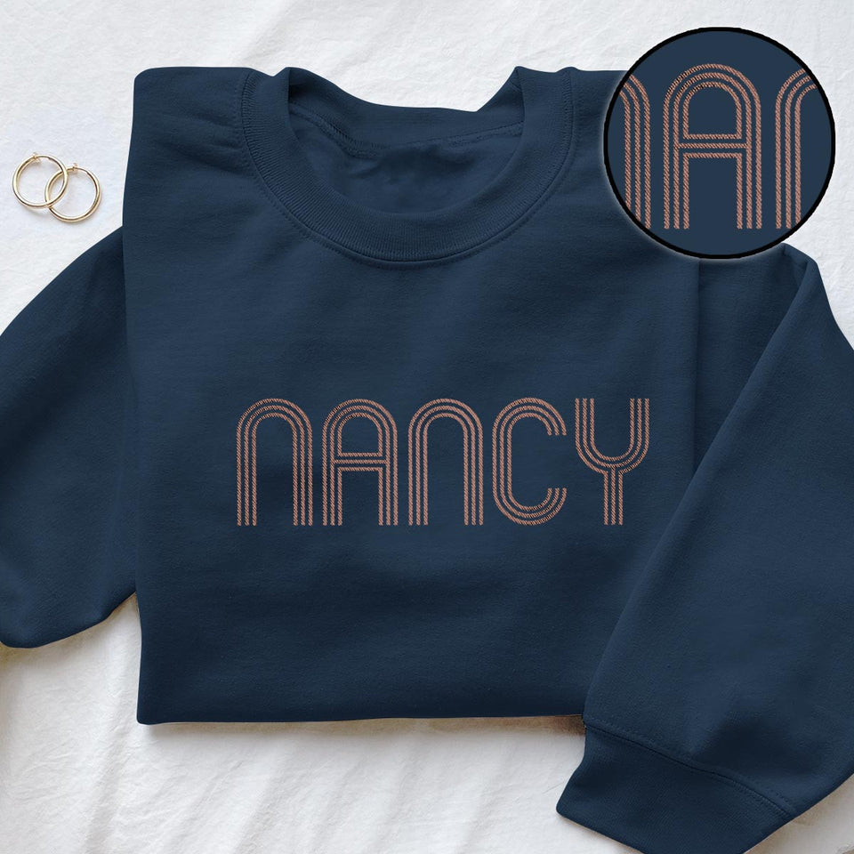 Custom Name - Personalized Aunt Embroidered Sweater