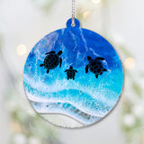 Love Turtles - Personalized Turtle Transparent Ornament