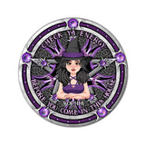 Check Ya Energy - Personalized Witch Round Rug