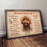 The Moment That You Left Me - Personalized Dog Canvas And Poster