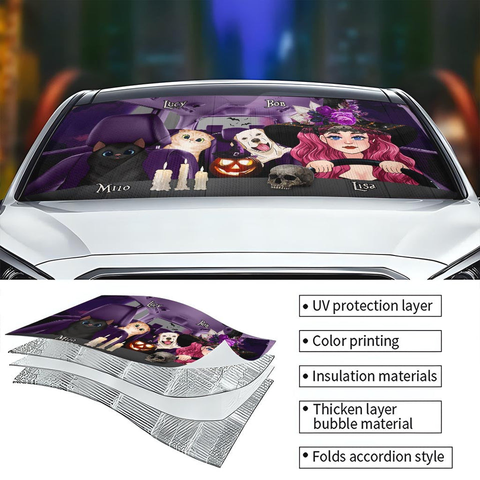 Soul Of A Witch - Personalized Witch Car Sunshade
