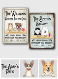 Welcome To Our Backyard - Personalized Backyard Rectangle Metal Sign