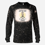 I’m Mostly Peace Love And Light - Personalized Yoga Bleached T-Shirt