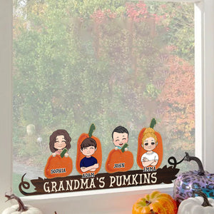 Grandma's Pumpkin - Personalized Grandma Decal Die Cut