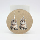 Personalized Photo Earrings - Gift for cat lovers, cat lover, dog lover - Personalized Earrings
