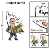 Photo Inserted Funny Fishing Keeping It Reel - Personalized Fishing Transparent Ornament