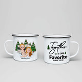 Together Is Our Favorite Place To Be - Personalized Camping Enamel Mug