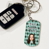 Best Dad By Par - Golf gift for dad, him, boyfriend, husband, grandpa - Personalized Stainless Steel Keychain
