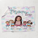 Best Grandma Ever - Gift for grandma, mom - Personalized Blanket