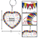 Besties Forever - Gift for friend - Personalized Transparent Keychain