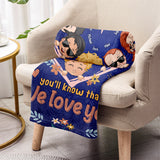Whenever You Touched This Heart You'll Know That We Love You - Personalized Grandma Blanket
