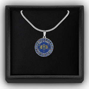 Check Your Energy - Witch Round Pendant Necklace
