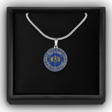 Check Your Energy - Witch Round Pendant Necklace