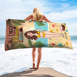Salt In The Air Sand In My Hair - Personalized Sea Lover Beach Towel