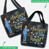 Nursing Is A Work Of Heart - Personalized Nurse Tote Bag