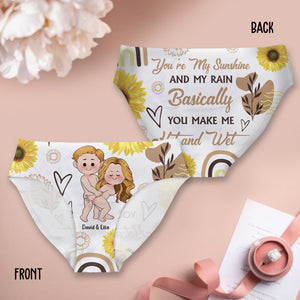 You're My Sunshine And My Rain - Personalized Couple Women Briefs