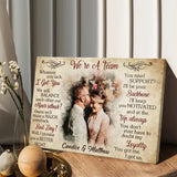 We're A Team You Got Me I Got Us - Personalized Husband And Wife Canvas And Poster