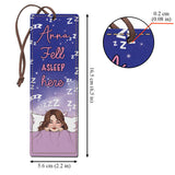 Fell Asleep Here - Personalized Book Leather Bookmark