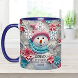 Grandkids Are Like Snowflakes - Gift for grandma - Personalized Accent Mug