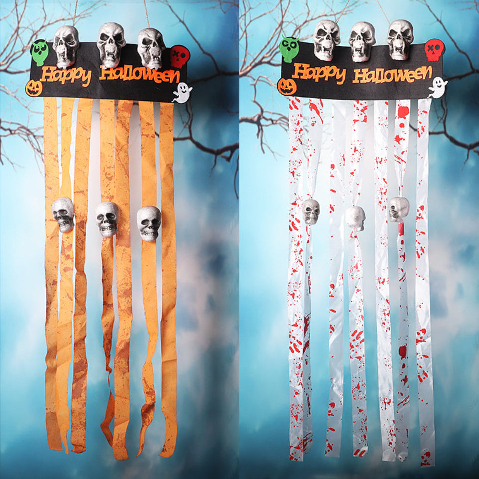 Bloody Skull - Halloween Door Curtain Decorations