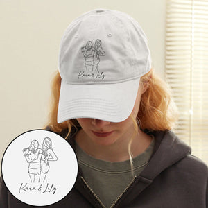 Custom Photo - Personalized Daughter Embroidered Classic Cap