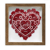 Mom You Are The Piece - Gift for mom, grandma, aunt, aunt, dad - Personalized Flower Shadow Box
