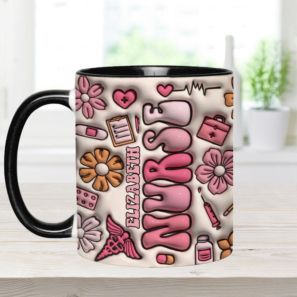 Nurse Life Inflated - Personalized Nurse Accent Mug