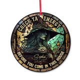 Check Ya Energy - Personalized Witch Ornament