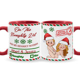 North Pole Mail Service - Personalized Couple Accent Mug