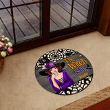 The Witch Is In - Personalized Witch Shaped Doormat