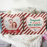 Congrats On Being My Favorite Candy Cane - gift for husband, wife, boyfriend, girlfriend - Personalized Throw Pillow