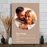 Marriage Portrait Definition - Personalized Husband And Wife Canvas And Poster