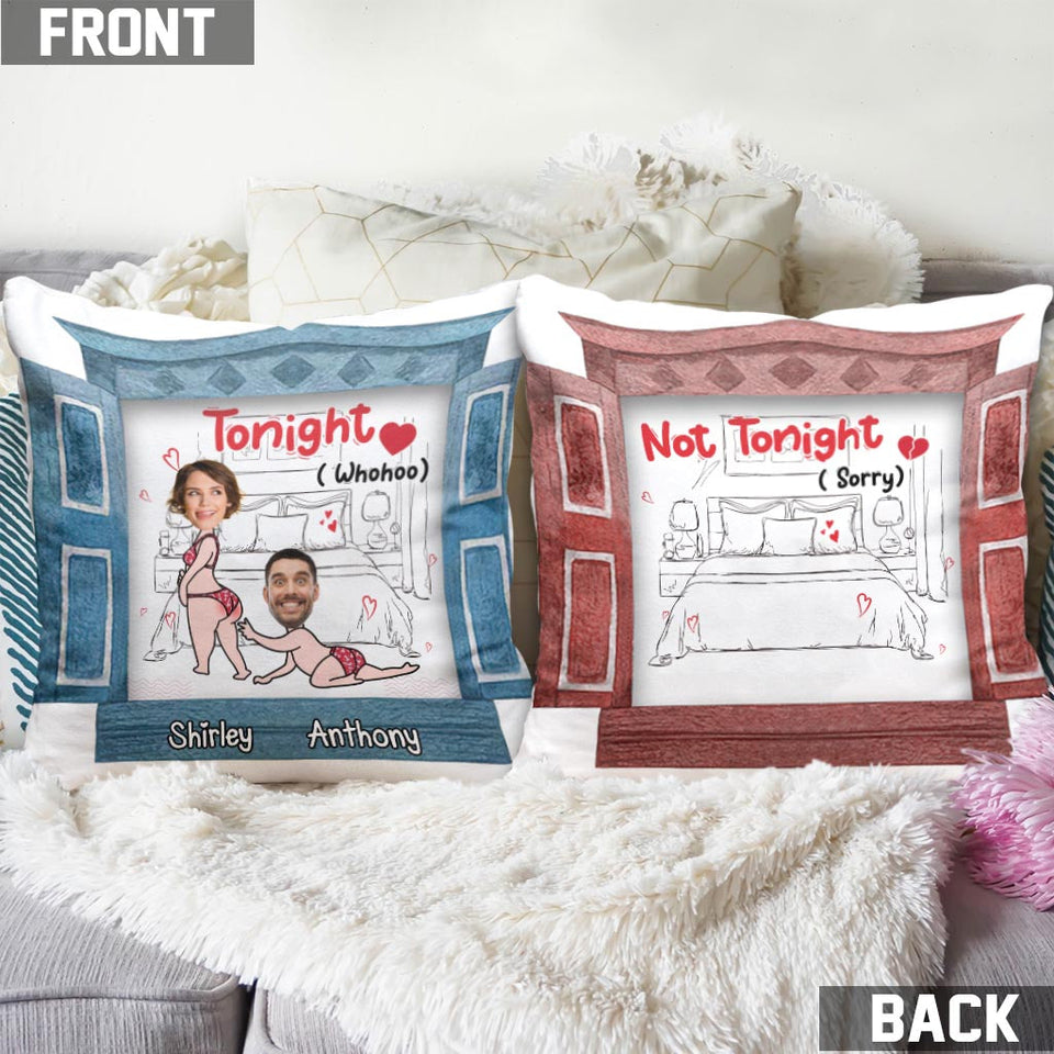 Tonight - Personalized Couple Throw Pillow