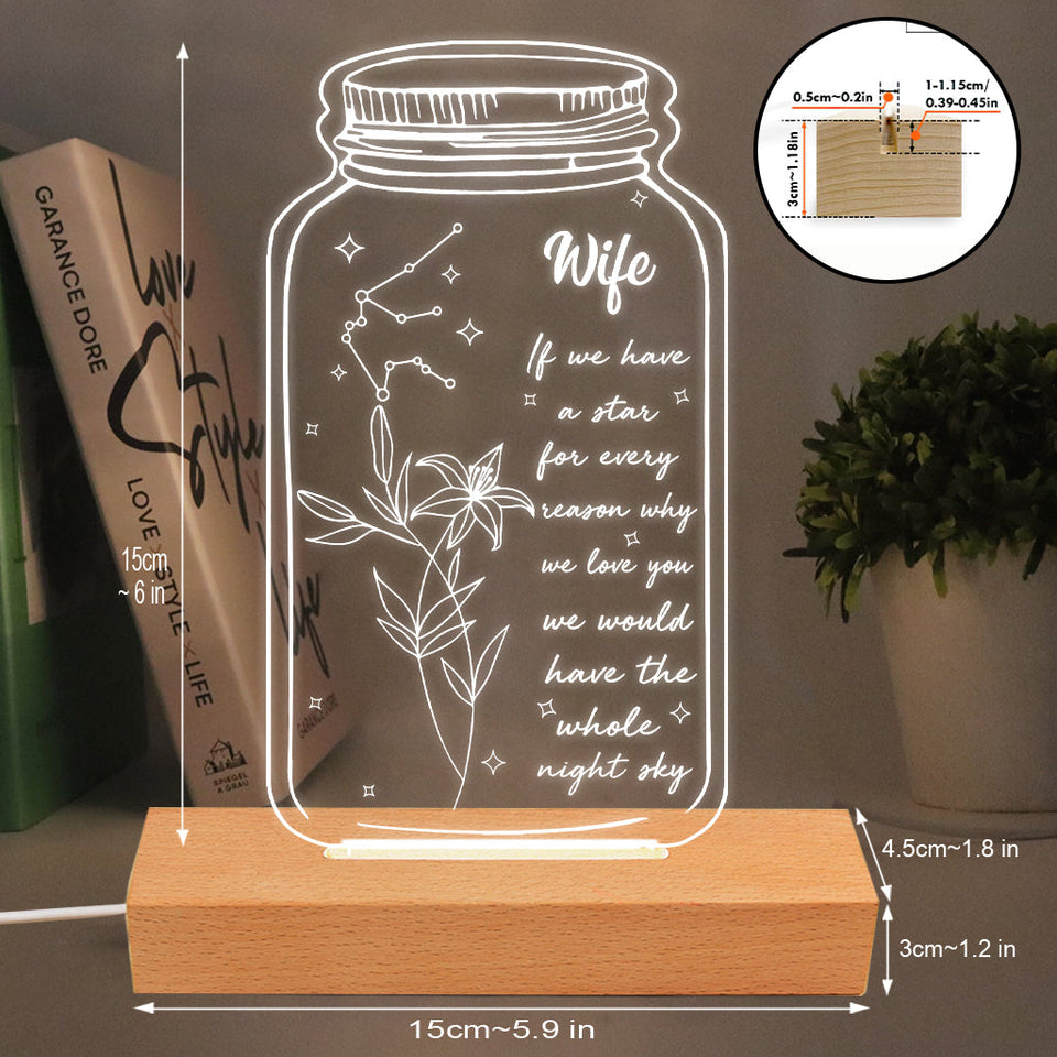 If I Had A Star Birth Flower Zodiac Sign - Gift for mom, grandma, daughter, wife, girlfriend, dad, grandpa, boyfriend, husband - Personalized Shaped Plaque Light Base